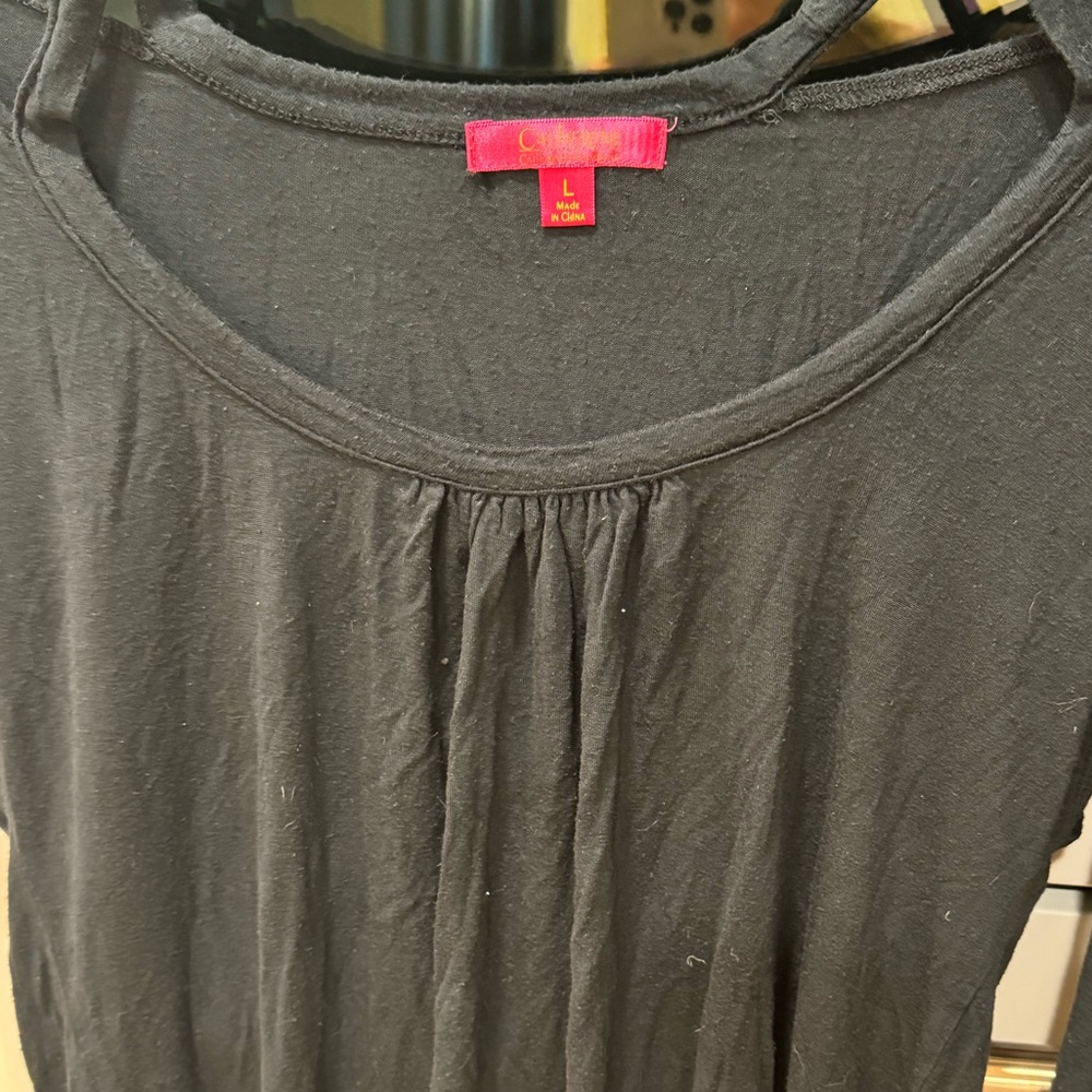 Catherine Malandrino Black Capri Pajama Set - Picture 3 of 10